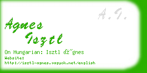 agnes isztl business card